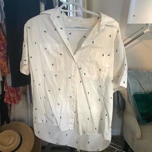 Madewell Courier Shirt cactus print